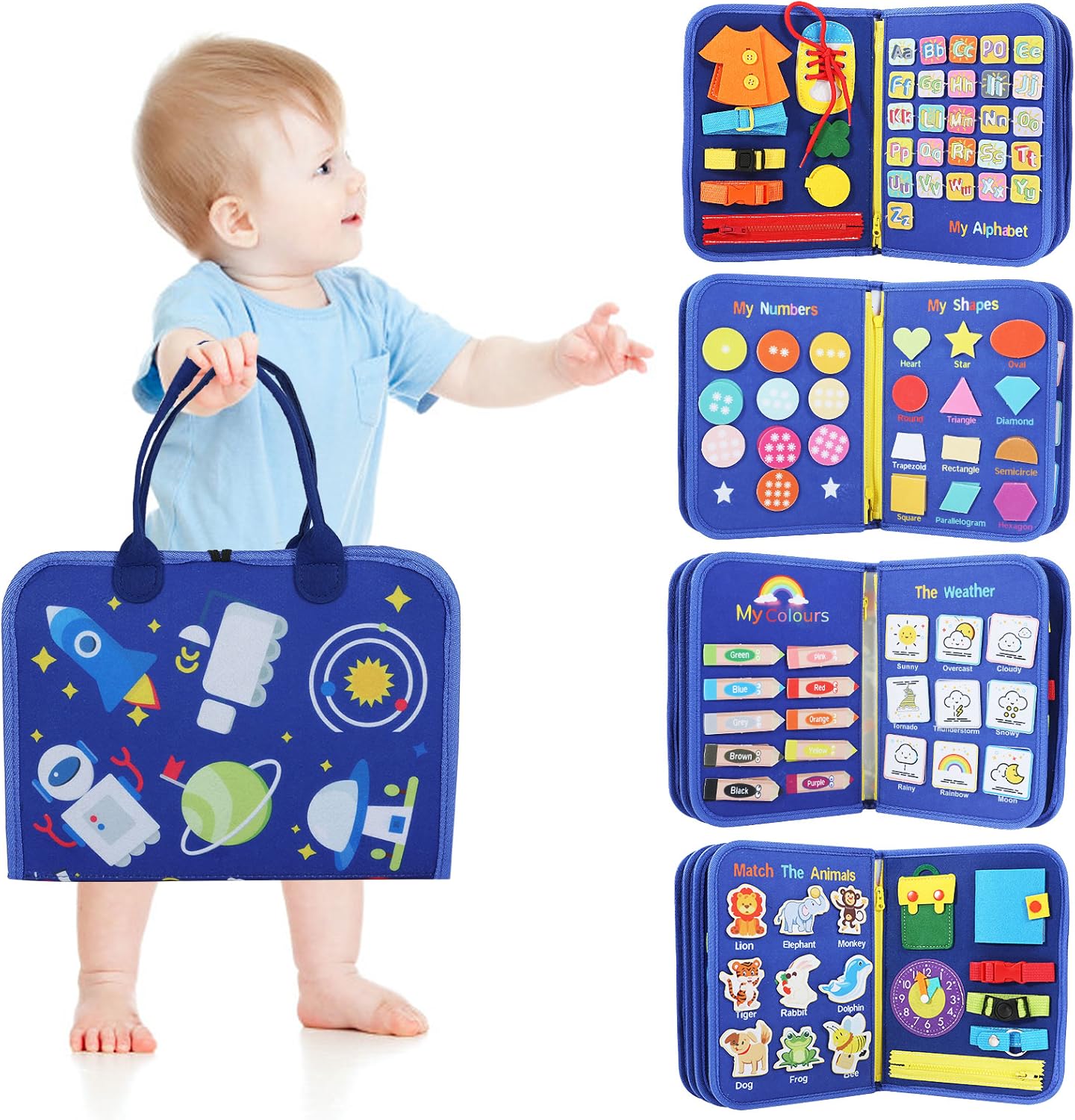 The Moka Baby™ Montessori Sensory Book