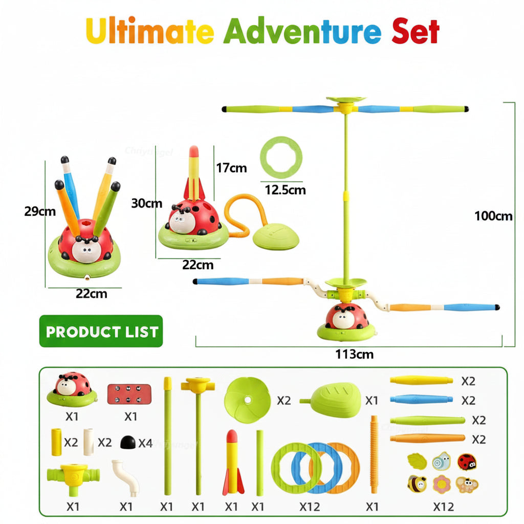 The Moka Baby™ 3-in-1 Jump & Ring Toss Game for Kids