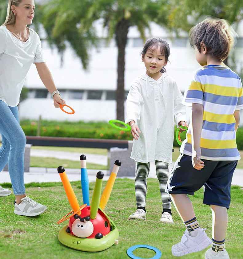 The Moka Baby™ 3-in-1 Jump & Ring Toss Game for Kids