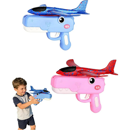 The Moka Baby™ Dino Foam Airplane Launcher