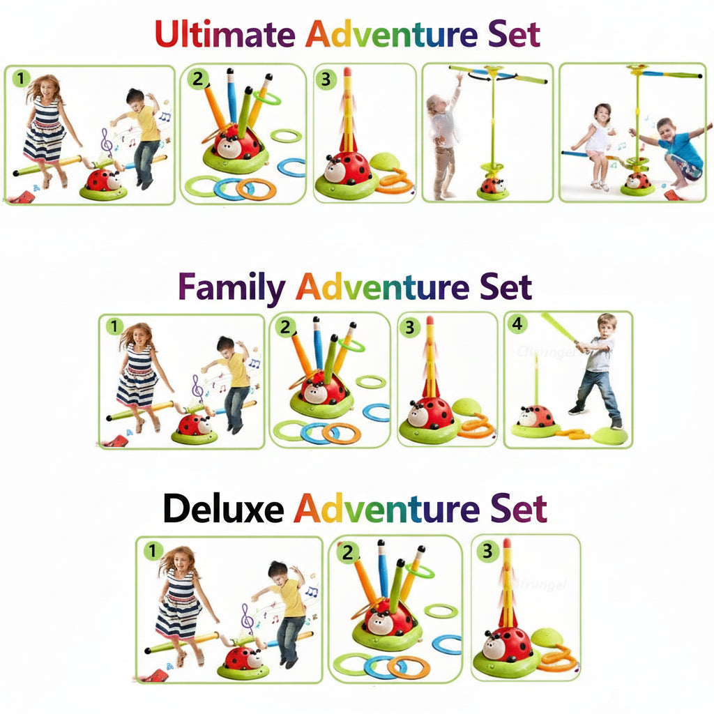 The Moka Baby™ 3-in-1 Jump & Ring Toss Game for Kids