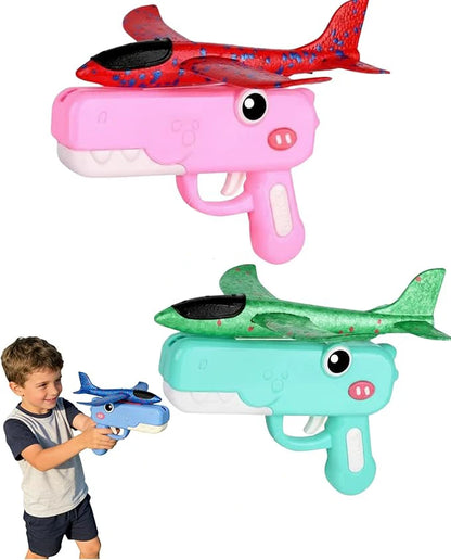 The Moka Baby™ Dino Foam Airplane Launcher