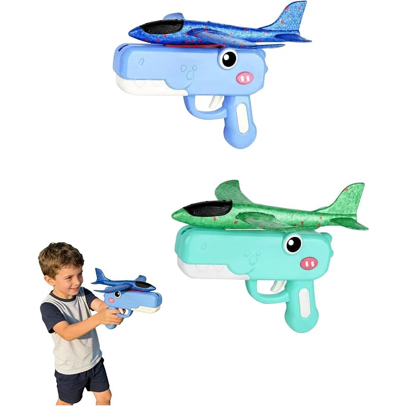 The Moka Baby™ Dino Foam Airplane Launcher