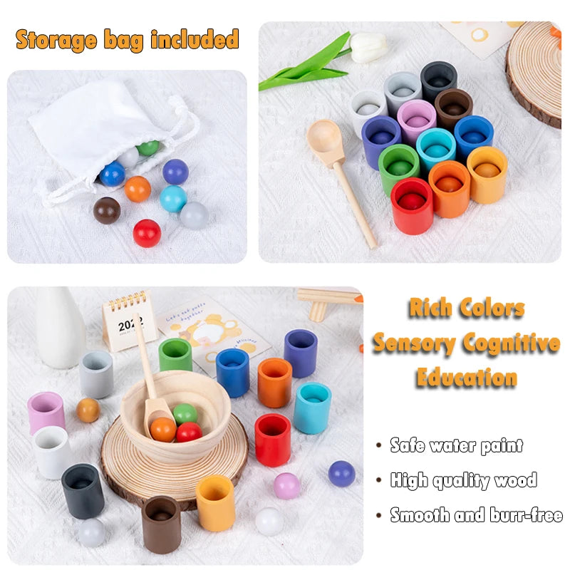 The Moka Baby™ Montessori Colour Sorting Cups for Toddlers