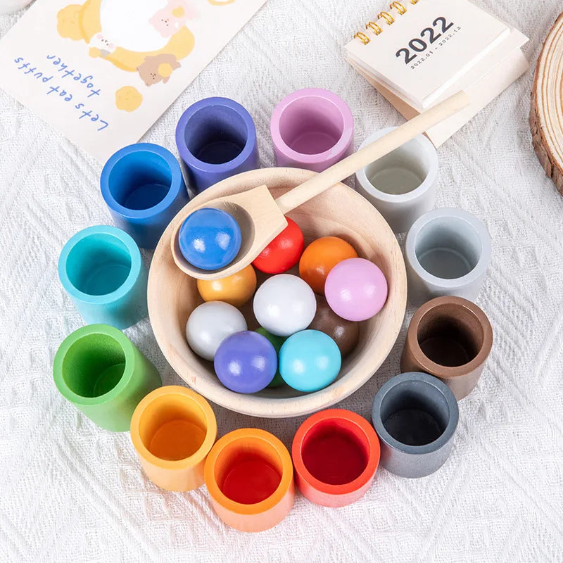 The Moka Baby™ Montessori Colour Sorting Cups for Toddlers