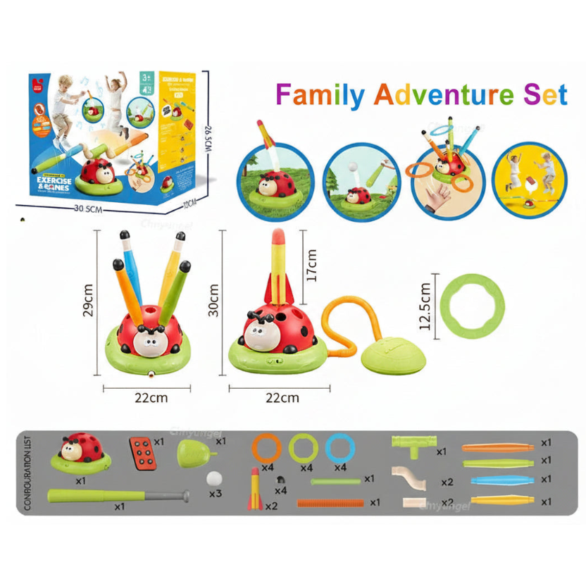 The Moka Baby™ 3-in-1 Jump & Ring Toss Game for Kids