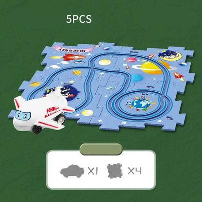 The Moka Baby™ Puzzle Racer Car Track Set