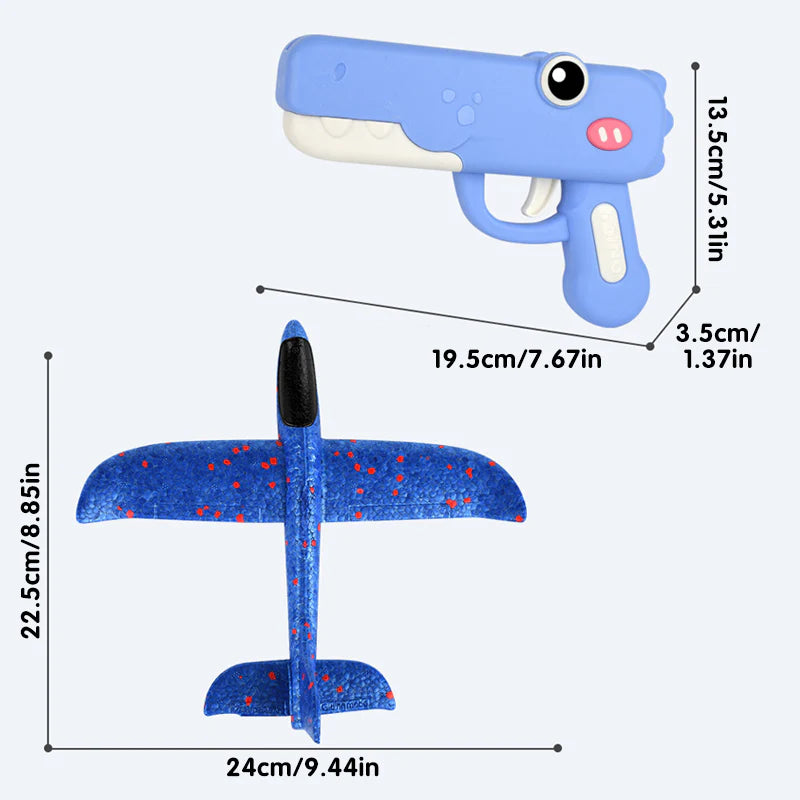 The Moka Baby™ Dino Foam Airplane Launcher